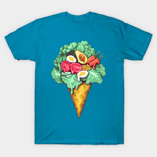 Ice Cream Salad T-Shirt by c0y0te7